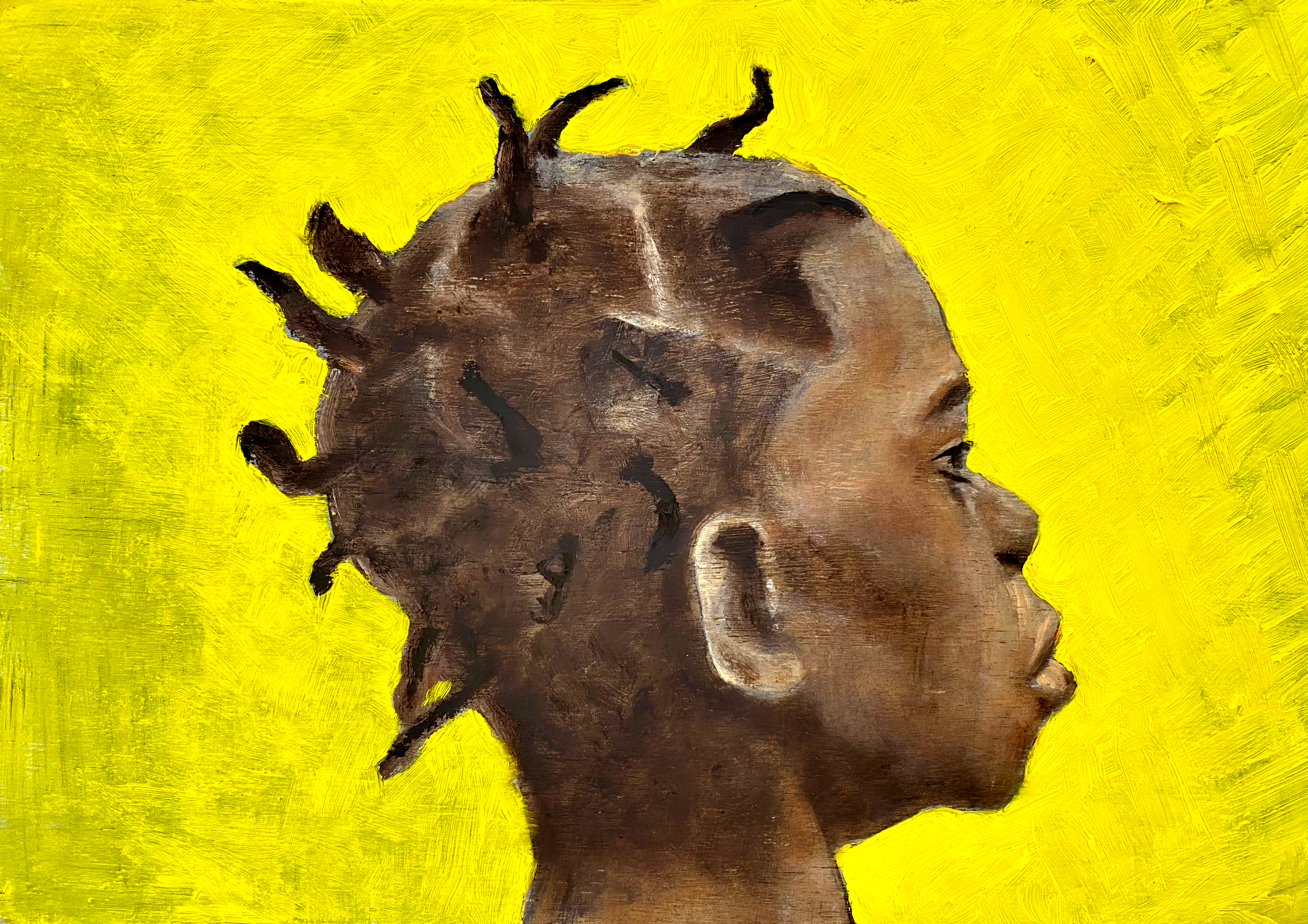 Kopfstudie Junge Frau Schwarze Mädchen aus Korhogo Elfenbeinküste
